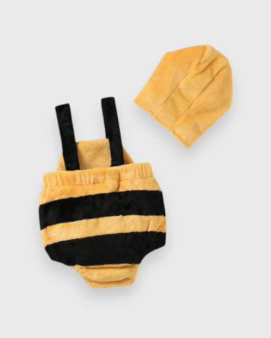 2 Pcs Baby Bumble Bee Fleece Bodysuit Costume