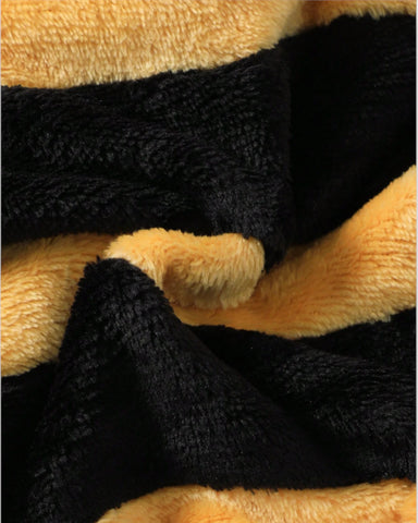 2 Pcs Baby Bumble Bee Fleece Bodysuit Costume