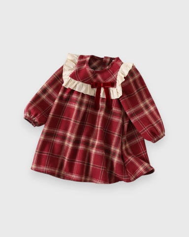Infant Baby Girl Autumn Plaid Swing Dress