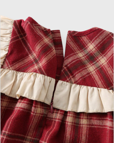 Infant Baby Girl Autumn Plaid Swing Dress