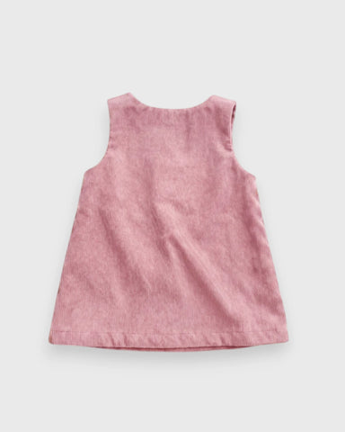 Infant Baby Girl Corduroy Bear Pinafore Dress