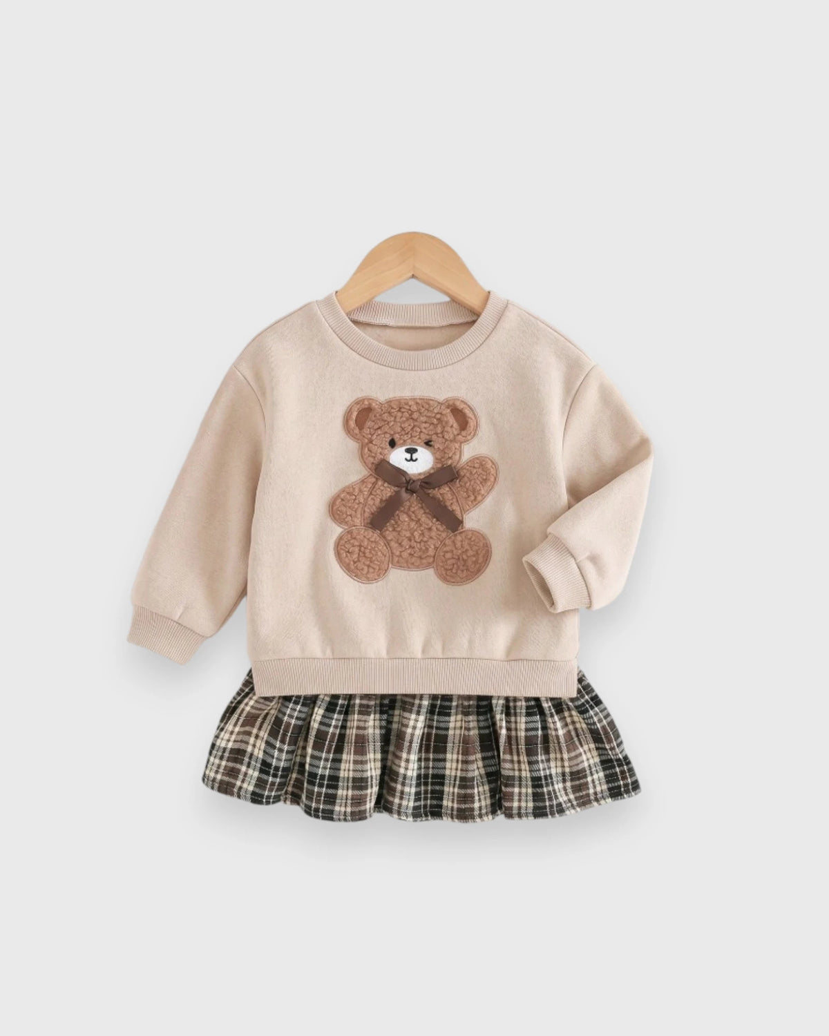 2 in 1 Baby Girls Teddy Bear Sweatshirt Dress