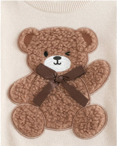 2 in 1 Baby Girls Teddy Bear Sweatshirt Dress