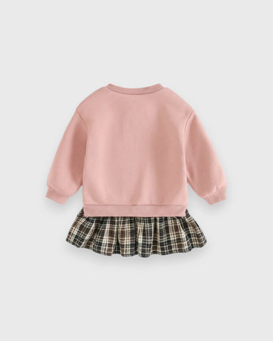 2 in 1 Baby Girls Teddy Bear Sweatshirt Dress