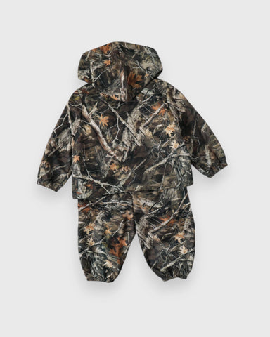 2 Pc Kids Woodland Camo Hooded Jacket & Pants Set