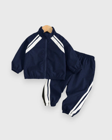 Title: 2 Pc Kids Contrast-Stripe Track Jacket & Pants Set