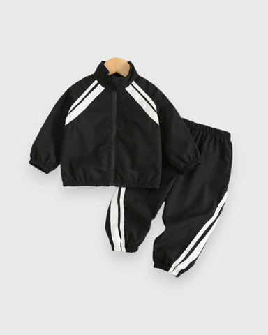 Title: 2 Pc Kids Contrast-Stripe Track Jacket & Pants Set