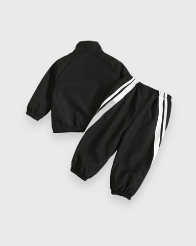 Title: 2 Pc Kids Contrast-Stripe Track Jacket & Pants Set