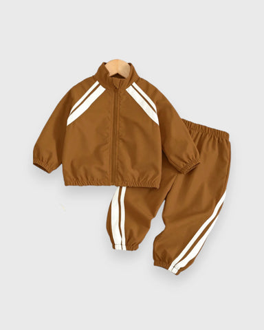 Title: 2 Pc Kids Contrast-Stripe Track Jacket & Pants Set