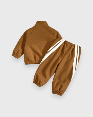 Title: 2 Pc Kids Contrast-Stripe Track Jacket & Pants Set