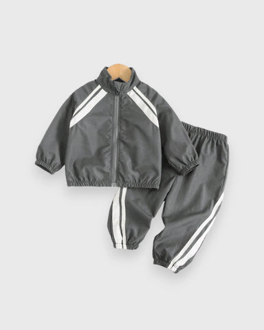 Title: 2 Pc Kids Contrast-Stripe Track Jacket & Pants Set