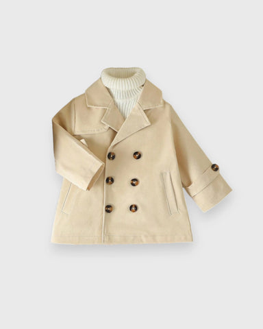 Baby Light Autumn Trench Jacket