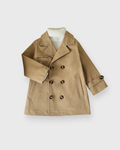 Baby Light Autumn Trench Jacket