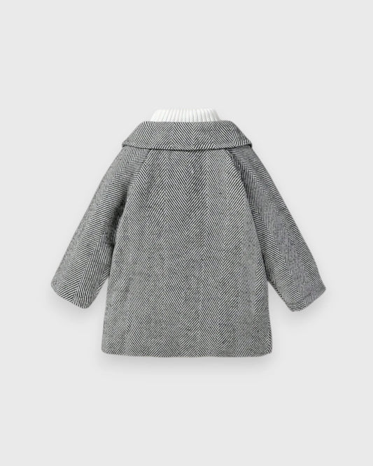 Baby Boy Woolen Herringbone Coat