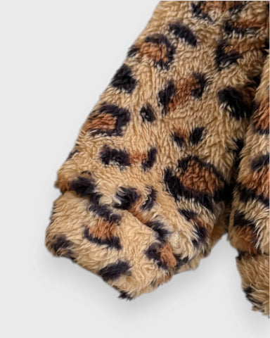 Baby Leopard-Print Fuzzy Hooded Jacket