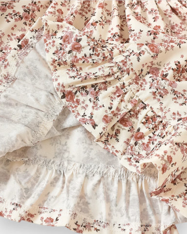 2 Pc Baby Girl Corduroy Jacket & Floral Dress Set