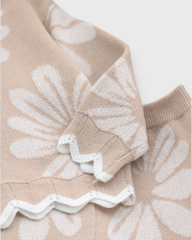 2 Pc Girls Daisy Knit Sweater & Pants Set