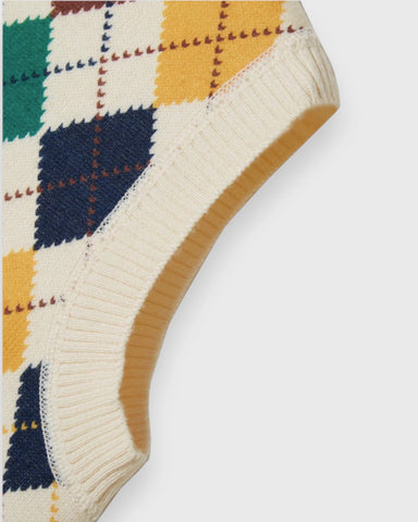 Boys Multicolor Argyle Knit Sweater Vest