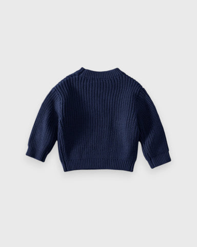 Baby “Daddy’s Mini” Chunky Knit Sweater