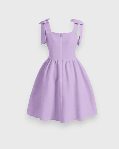 Girls Bow-Strap Fit & Flare Dress