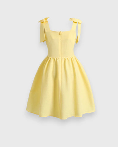 Girls Bow-Strap Fit & Flare Dress