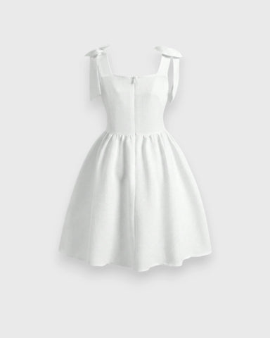 Girls Bow-Strap Fit & Flare Dress