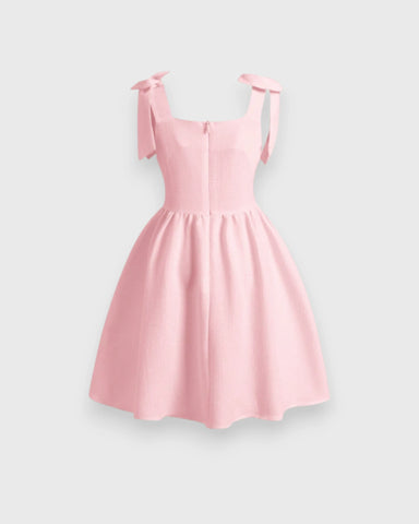 Girls Bow-Strap Fit & Flare Dress