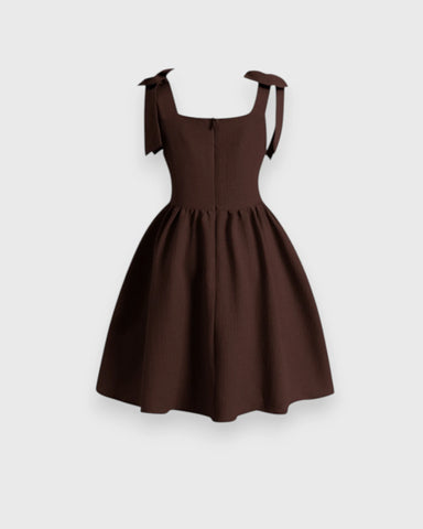 Girls Bow-Strap Fit & Flare Dress
