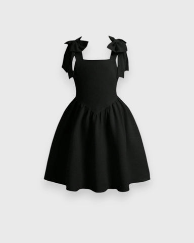 Girls Bow-Strap Fit & Flare Dress