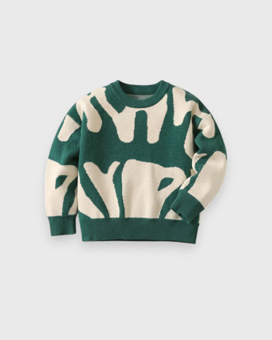 Boys Abstract-Print Knit Sweater