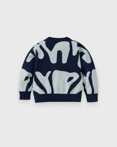 Boys Abstract-Print Knit Sweater