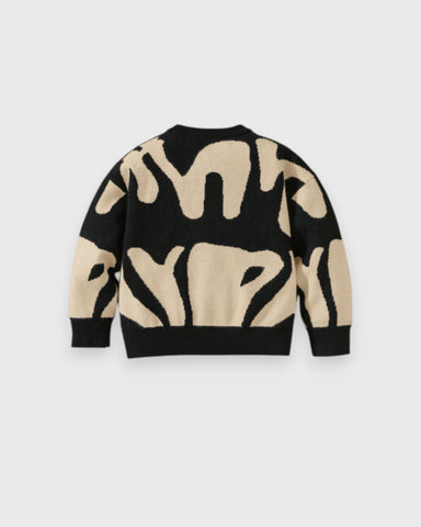 Boys Abstract-Print Knit Sweater