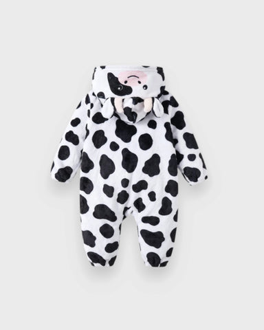 Baby Cow Fleece Hooded Romper Costume