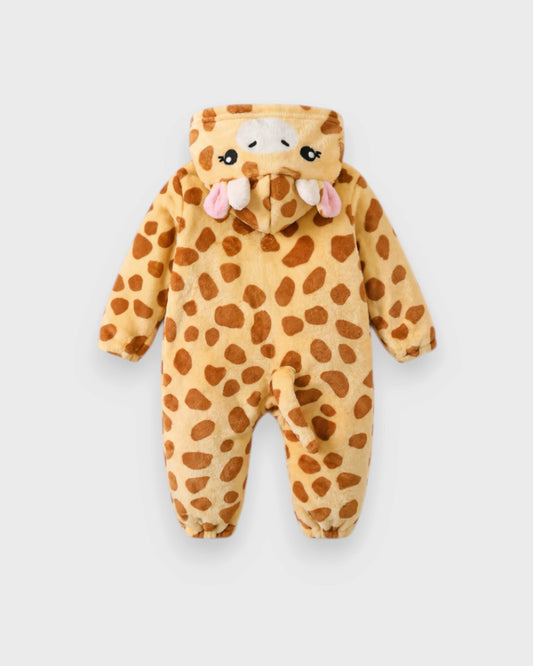 Baby Giraffe Fleece Hooded Romper Costume