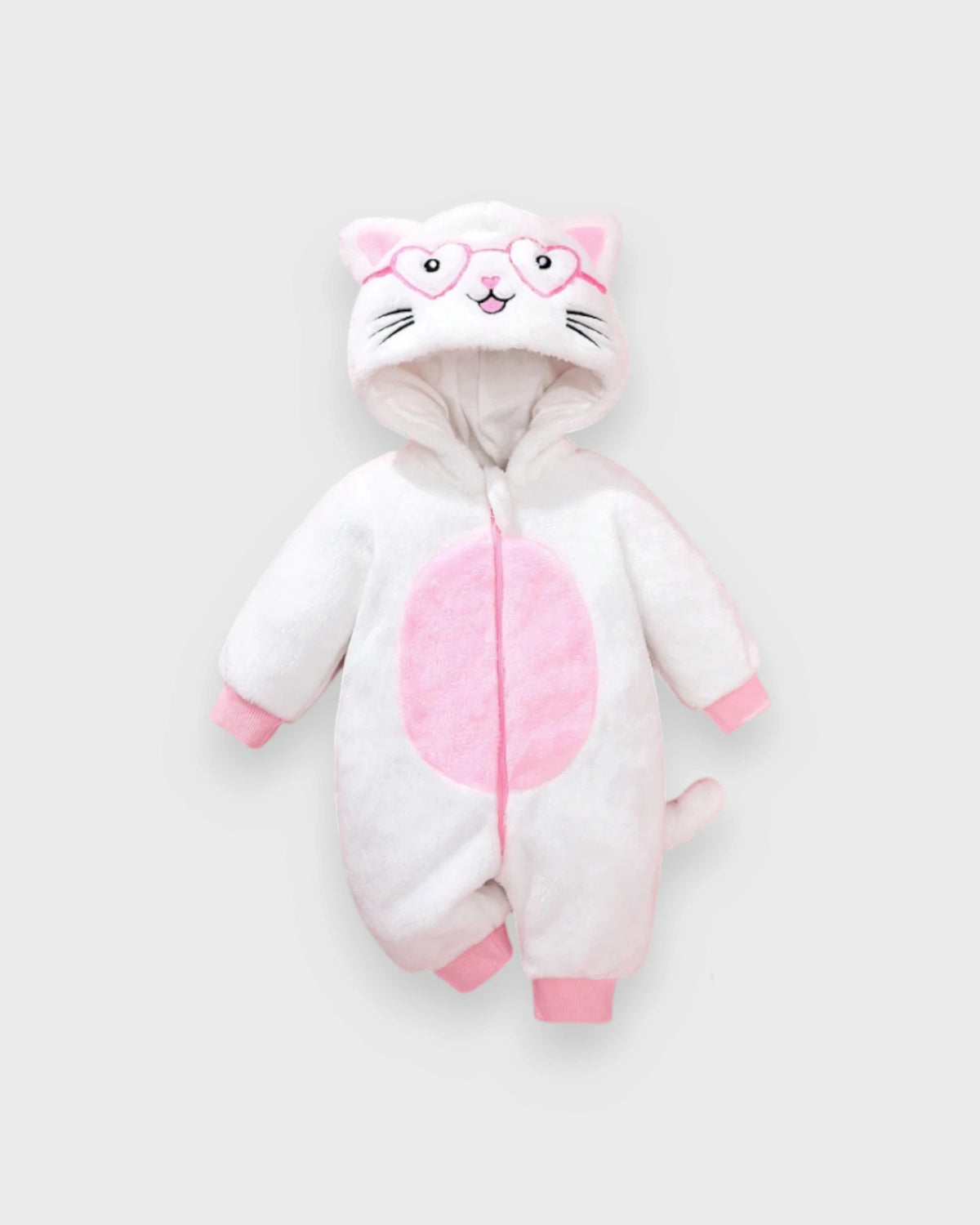 Baby Kitty Fleece Hooded Romper Costume
