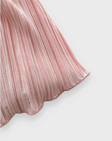 Baby Girl Pearl Collar Pleated Halter Romper Dress