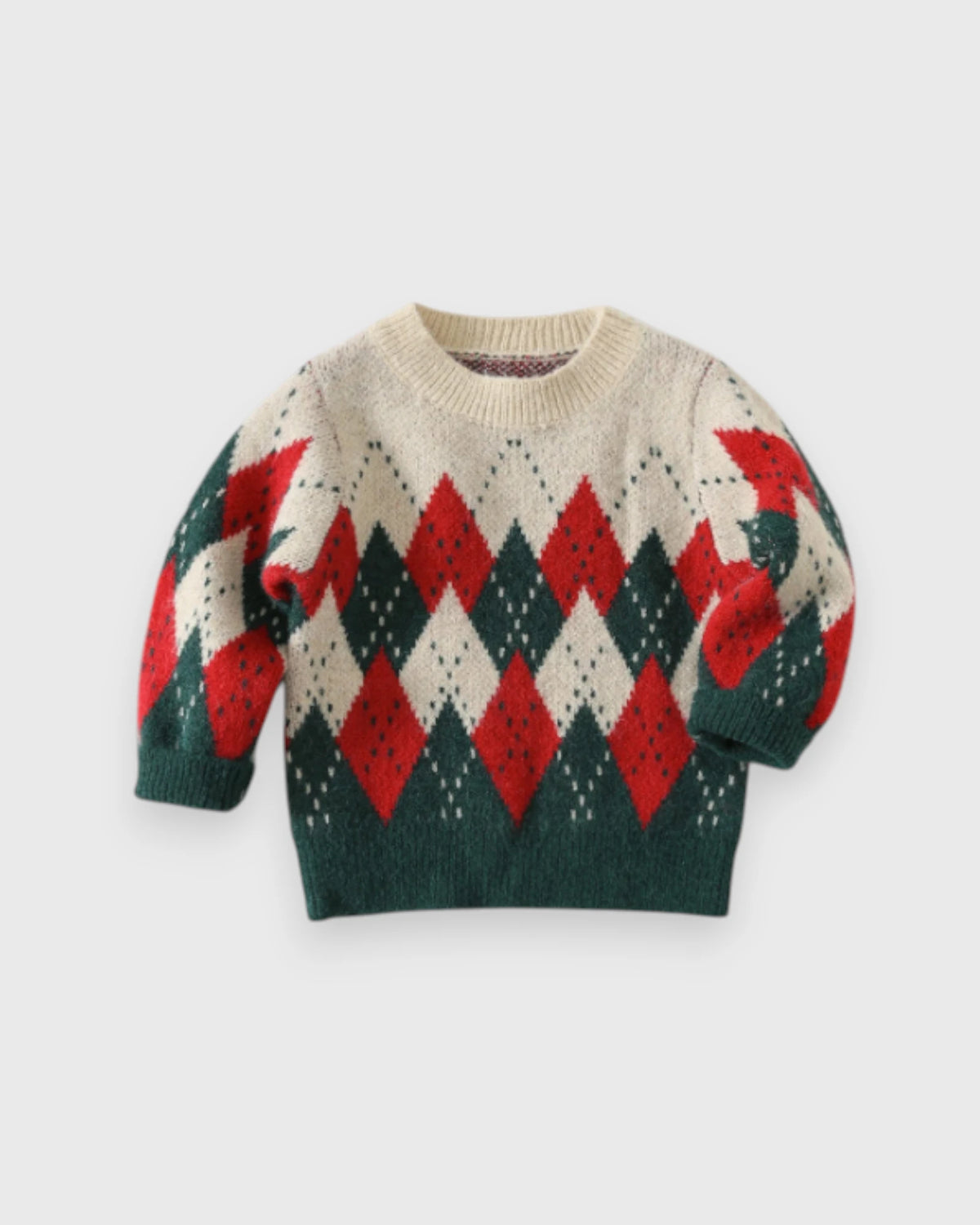 Baby Christmas Argyle Knit Sweater