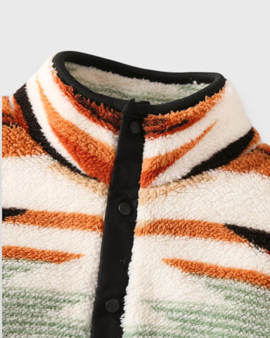 Boys Southwestern Print Sherpa Fleece Pullover