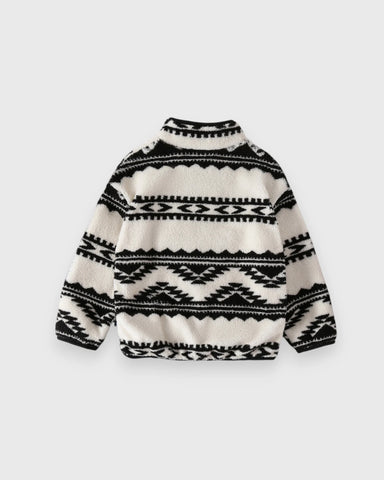 Boys Southwestern Print Sherpa Fleece Pullover