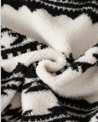 Boys Southwestern Print Sherpa Fleece Pullover