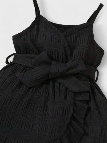 Baby Girl Ruffle Belted Cami Dress