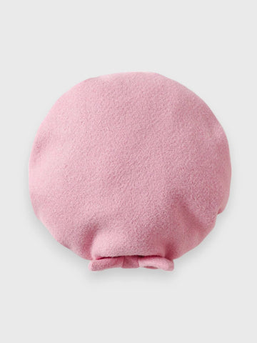 Toddler Baby Girl Double Breasted Pleat Detail Coat with Bow Beret Hat