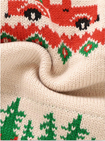 Baby Knitted Christmas Truck Sweater