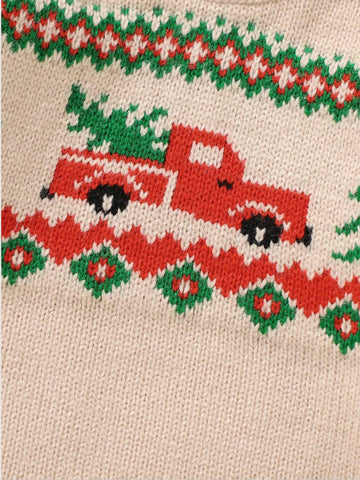 Baby Knitted Christmas Truck Sweater