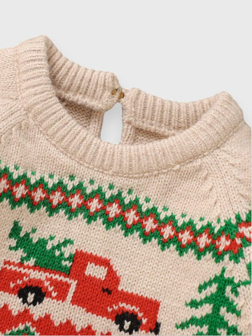 Baby Knitted Christmas Truck Sweater