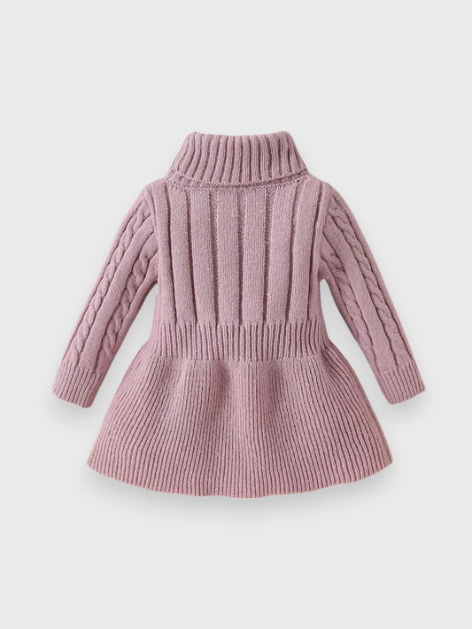 CL-Baby Girl Turtle Neck Sweater Dress