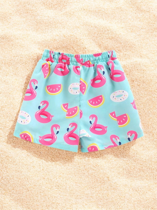 Baby Boys Flamingo Floatie Shorts