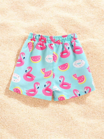 Baby Boys Flamingo Floatie Shorts