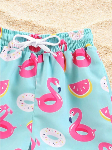 Baby Boys Flamingo Floatie Shorts