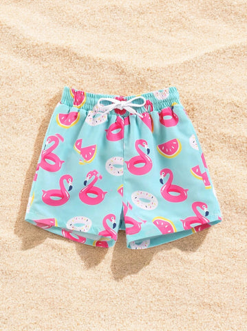 Baby Boys Flamingo Floatie Shorts